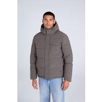 Animal Men's 'Fistral' Water Resistant Windproof Padded Plush Borg Lined Jacket in Khaki | Size: Small