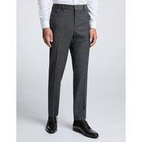 Ted Baker Men's Slim Fit Pow Check Trousers in Grey | Size: 32R