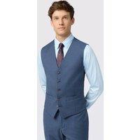 Antique Rogue Men's Harley Airforce Flannel Slim Fit Waistcoat in Blue | Size: 36R