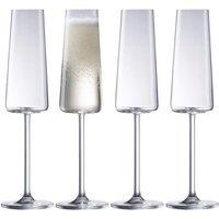 Galway Crystal Alto Champagne / Prosecco Flute Set of 4 in Clear