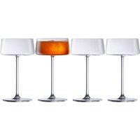 Galway Crystal Alto Cocktail / Martini Saucer Set of 4 in Clear