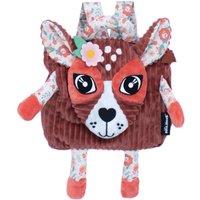 Les Deglingos Corduroy Backpack - Melimelos the Deer in Brown