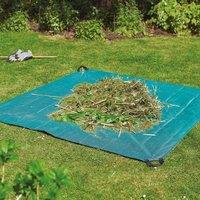 mysmartbuy Large Garden Waste Sheet Tarpaulin with Eyelets & Webbing Handles in Green