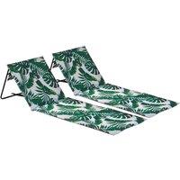 Harbour Housewares Folding Beach Loungers Pack of 2