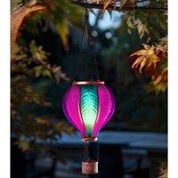 mysmartbuy Solar Powered Flaming Balloon Lantern - Outdoor Garden Hanging Light in Pink