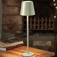 mysmartbuy Turin Lantern Sage - 33 cm Modern Battery Lamp with USB-C & Touch Activation in Light Green