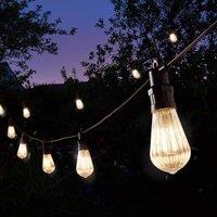 mysmartbuy Fluted Festoon Warm White Lights - 20 LED Garden Set