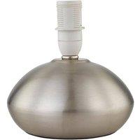 First Choice Lighting Jenson - Brushed Chrome 23cm Touch Operated Table Lamp Base in Silver