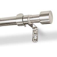 Harbour Housewares Extendable Metal Curtain Pole Kit - 77 to 150cm in Silver