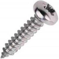 Securpak Zinc Plated Pozi Self Tapping Screws (Pack of 60) in Silver