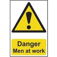 Scan Danger Men At Work - Pvc Sign 200 X 300mm