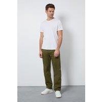 Maine Men's Khaki Stretch Twill Straight Leg Jeans | Size: 34S