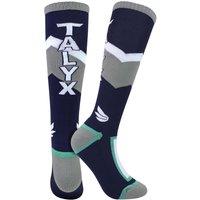 TALYX Men's Mens Cushioned Thermal Winter Ski Socks in Blue | Size: 6-11