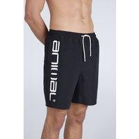 Animal Men's 'Deep Dive' Lightweight Elastic Waist Quick Dry Beach Boardshorts in Black | Size: 2XL