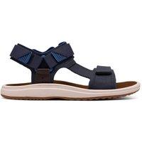 Clarks Men's Brinkley Trail Navy Flat Sandals in Blue | Size: 6-Standard Fit