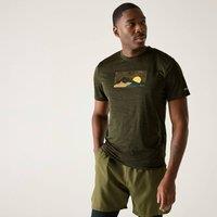Regatta Men's Fingal Short Sleeved Marl Graphic T-Shirt in Khaki | Size: XL