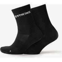 GYM KING Men's Linear Crew Sock (2Pk) Black in Beige | Size: Large/XL