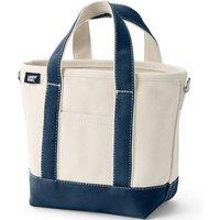 Lands' End Women's Small Open Top Canvas Tote in Navy
