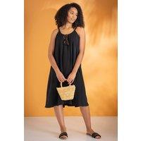 Klass. Women's Spaghetti Strap Textured Dress in Black | Size: Small