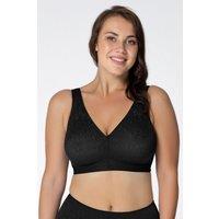 ROSME Women's Powerlace support bra in Black | Size: 34D
