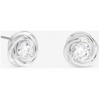 Jon Richard Women's Silver Plated & Crystal Knot Earrings