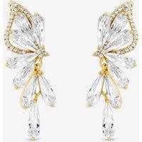 Jon Richard Women's Gold Plated Crystal Floral Droplet Earrings