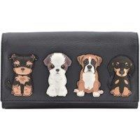 Mala leather Women's Dog Lovers Matinee RFID Leather Purse in Grey