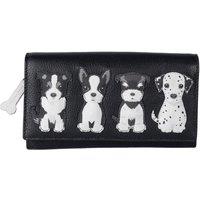 Mala leather Women's Dog Lovers Matinee RFID Leather Purse in Black