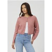Brave Soul Women's Raglan Sleeve Soft Knit Cardigan in Rose | Size: Large