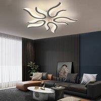 NIVOR 50W Modern LED Dimmable Acrylic Flame Shape Ceiling Light with Remote in White