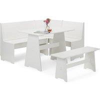Cheshire Premium Newbury 158cm Corner Dining Set with Storage Bench -Surf White