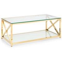 Cheshire Monaco Coffee Table in Glass & Gold