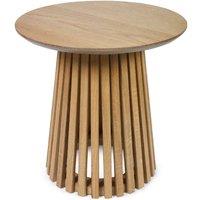 Cheshire Orla 45cm Round Lamp Table in Natural Oak