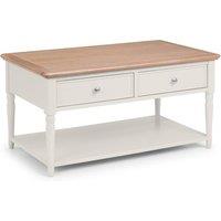 Cheshire Avignon 2 Drawer Coffee Table in Limed Oak & Grey in Light Grey