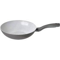 Meyer Prestige Earthpan Aluminium Ceramic Non Stick StirFry 28cm - Grey