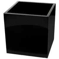 Primrose Fibreglass Cube Planter in Black 50cm