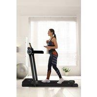 Neo 2 in 1 Home Gym Fitness Small Walking Pad Walking Running Machine Treadmill with Removable Hand Rail in Black