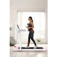 Neo 2 in 1 Home Gym Fitness Small Walking Pad Walking Running Machine Treadmill with Removable Hand Rail in Pink