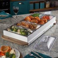 Cooks Professional 5-Section Buffet Warmer 9.6L with Hotplate Function & Adjustable Temp in White