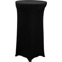 EONLION 1xBlack Stretch Cocktail Bar Fitted Table Cloth Cover Decorative in Black