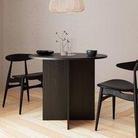 BIMOSSA 4-Seater Round Dining Table, Modern Scandinavian Kitchen & Living Room Table w/ Compact Wooden Design, Small Round Table, Ready to Assemble