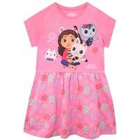 Gabby's Dollhouse Girl's Floral Skater Dress in Pink | Size: 3-4 Years