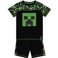 Minecraft Boy's T-Shirt & Shorts Set in Black | Size: 6-7 Years