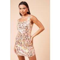 Dorothy Perkins Women's DP Luxe Sequin Strappy Mini Dress in Floral | Size: 8