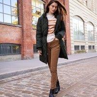 Lands' End Women's Skinny Stretch Cord Jeans, High Waisted in Brown | Size: 18