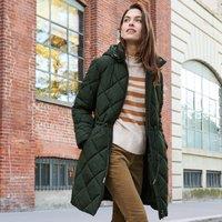 Lands' End Women's Cinch Waist Coat in Green | Size: 14-16