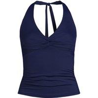 Lands' End Women's Knot Twist Halter Tankini Top in Dark Navy | Size: 14