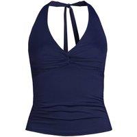 Lands' End Women's Knot Twist Halter Tankini Top in Dark Navy | Size: 10