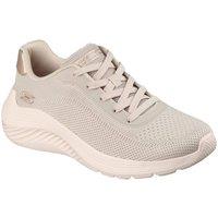 Skechers Women's Bobs Squad Waves Current Look Trainers in Off-White | Size: 6