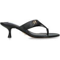 STEVE MADDEN Women's 'Soundview Black' Leather Sandals in Black | Size: 4